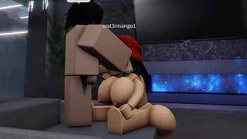 再生 Roblox ふしだらな女は彼女のセクシーなお尻を砲撃されて良い頭を与えます